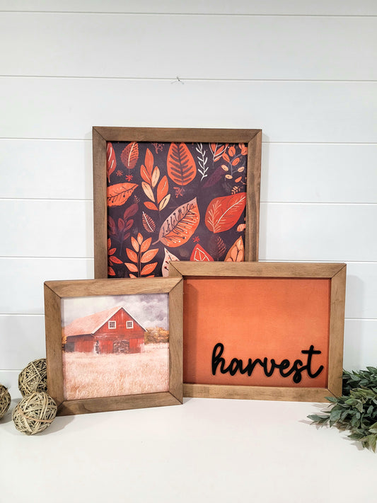 Leaves | Barn | Harvest - Fall Sign Bundle