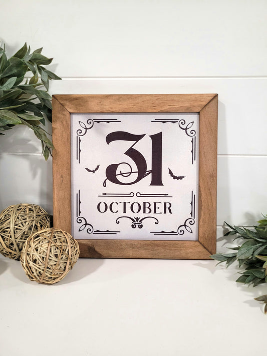 31 October Halloween Sign
