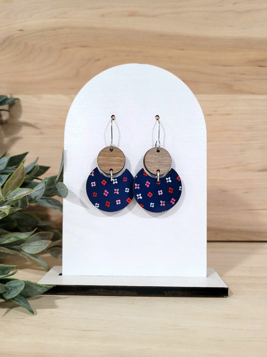 Evelyn - Blue Floral Fall Earring
