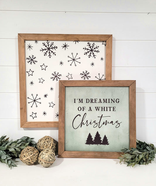 I'm dreaming of a White Christmas Wood Layering Sign Set