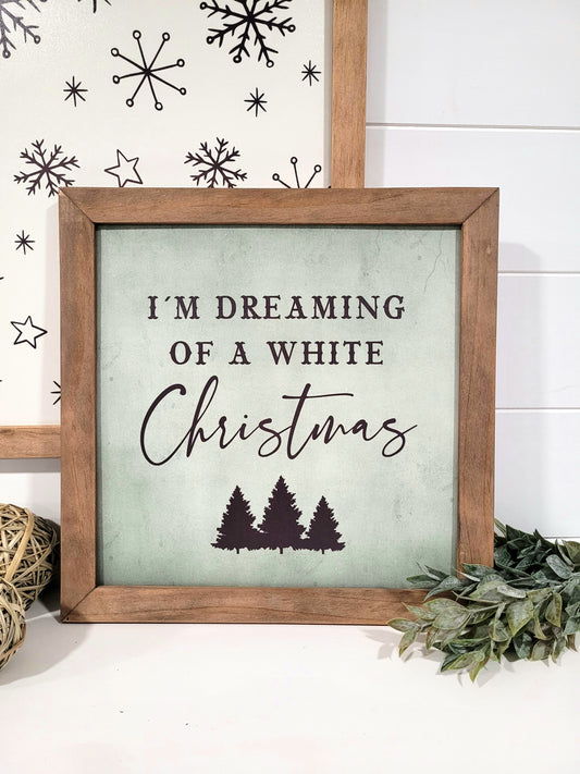 I'm dreaming of a White Christmas Wood Layering Sign Set