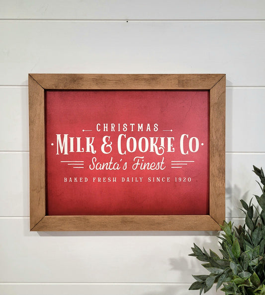Milk & Cookies Christmas Sign