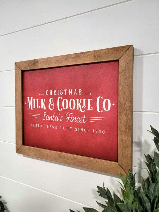 Milk & Cookies Christmas Sign