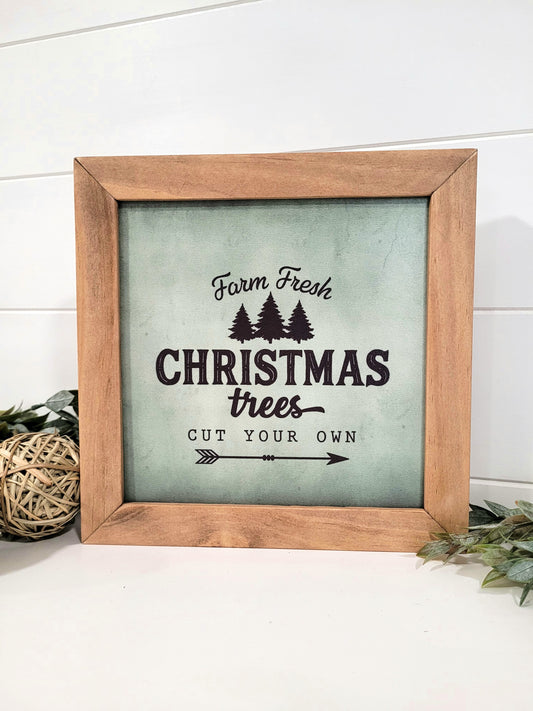 Farm Fresh Christmas Trees layer sign