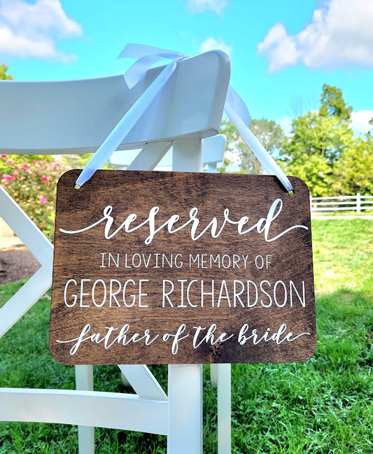Personalized Wedding Memorial Sign